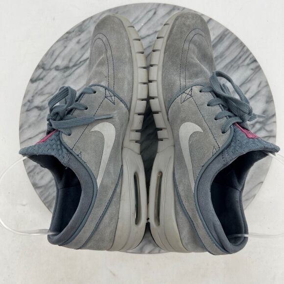 Nike Mens 7 Skateboarding Shoes SB Stefan Janoski Max Leather Blue 685299-406 - Picture 6 of 13